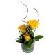 3 Rose Glass - Yellow