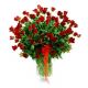 100 Red Roses in Vase