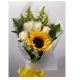 Sunflower and roses bouquet