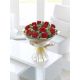 12 Red Long Stem Roses Hand Tied