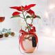 Magic of Christmas in Rose Gold Vase