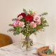 Bouquet with Lisianthus, Roses, Carnations