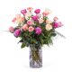 24 Long-stemmed Multicoloured Roses