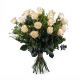 18 Long-stemmed White Roses-Min