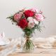 Bouquet of mixed red and pink flowers-Min