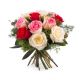 12 Short-stemmed Multicoloured Roses