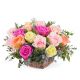 Centrepiece of multicoloured roses-Min