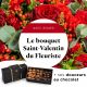 Le bouquet du fleuriste avec roses et amandes au chocolat