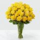 24 Yellow Roses in a Vase-Min