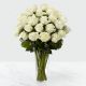 24 White Roses in a Vase-Min