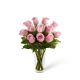 The Long Stem Pink Rose Bouquet by FTD  VASE INCLUDED