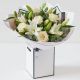 Beautifully Simple White Rose & Lily Bouquet.