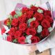 Stunning 24 Large Headed Red Rose Bouquet.