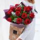 Luxury Dozen Large Headed Red Roses.