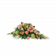 Funeral Bouquet Medium Winter Spring Flowers w ribbon 240169