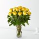 12 Long Stem Yellow Rose Bouquet