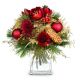 Flower bouquet Winter Time with Christmas lights