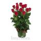 12 Roses In Vase