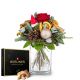 Flower bouquet 'Gift from Santa Claus' with Avelines praline