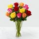 Send 12-Mixed-Roses-in-Vase-Max to Malawi