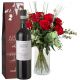 Send 12-Red-Roses-with-greenery-and-Ripasso-Albino-Armani-DOC-75cl to Liechtenstein