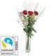 Send 3-Red-Fairtrade-Max-Havelaar-Roses-with-greenery to Switzerland