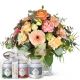 Send April-Bouquet-of-the-Month-with-Gottlieber-tea-gift-set to Switzerland