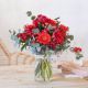 Bouquet of mixed red flowers