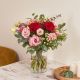 Send Bouquet-with-Lisianthus-Roses-Carnations to Spain
