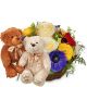 Send Colorful-Surprise-with-two-teddy-bears-white-brown to Liechtenstein