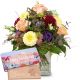 Send Colorful-flower-dream-with-bar-of-chocolate-Happy-Birthday to Switzerland