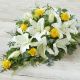 Send Large-Rose-Lily-Spray-Yellow to United Kingdom