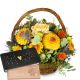 Send Natural-seasonal-basket-and-bar-of-chocolate-Heart to Liechtenstein