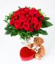 Send Rose-Bouquet-with-Heart-Shaped-Chocolate-Box-and-a-Teddy-Bear-Min to Norway