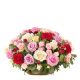 Send funeral-basket-of-roses-in-various-colors to Luxembourg