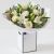 Send Beautifully-Simple-White-Rose-Lily-Bouquet to Ireland