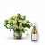 Stylish white bouquet with Pouilly Fume