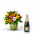 Colorful bouquet with Champagne