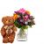 Send Flower-bouquet-Blossom-Beauty-with-teddy-bear to Liechtenstein