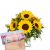 Send Flower-bouquet-Sunflowers-Pure-with-Munz-bar-of-chocolate to Liechtenstein