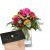 Send Flower-bouquet-Happy-Day-with-Munz-bar-of-chocolate-Heart to Liechtenstein