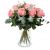 send 12-Pink-Roses-with-greenery-Mid to Switzerland