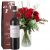 Send 12-Red-Roses-with-greenery-and-Ripasso-Albino-Armani-DOC-75cl to Switzerland