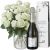 Send 24-White-Roses-with-Prosecco-Albino-Armani-DOC-75cl to Liechtenstein