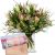 Send Delicate-spring-composition-with-bar-of-chocolate-Happy-Birthday to Liechtenstein