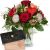 Send Valentines-Day-Bouquet-with-red-roses-with-bar-of-chocolate-Heart to Liechtenstein