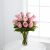 The Long Stem Pink Rose Bouquet by FTD - VASE INCLUDED