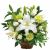 Funeral arrangement in white and green