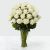 24 White Roses in Vase