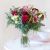Bouquet of red, pink and white flowers